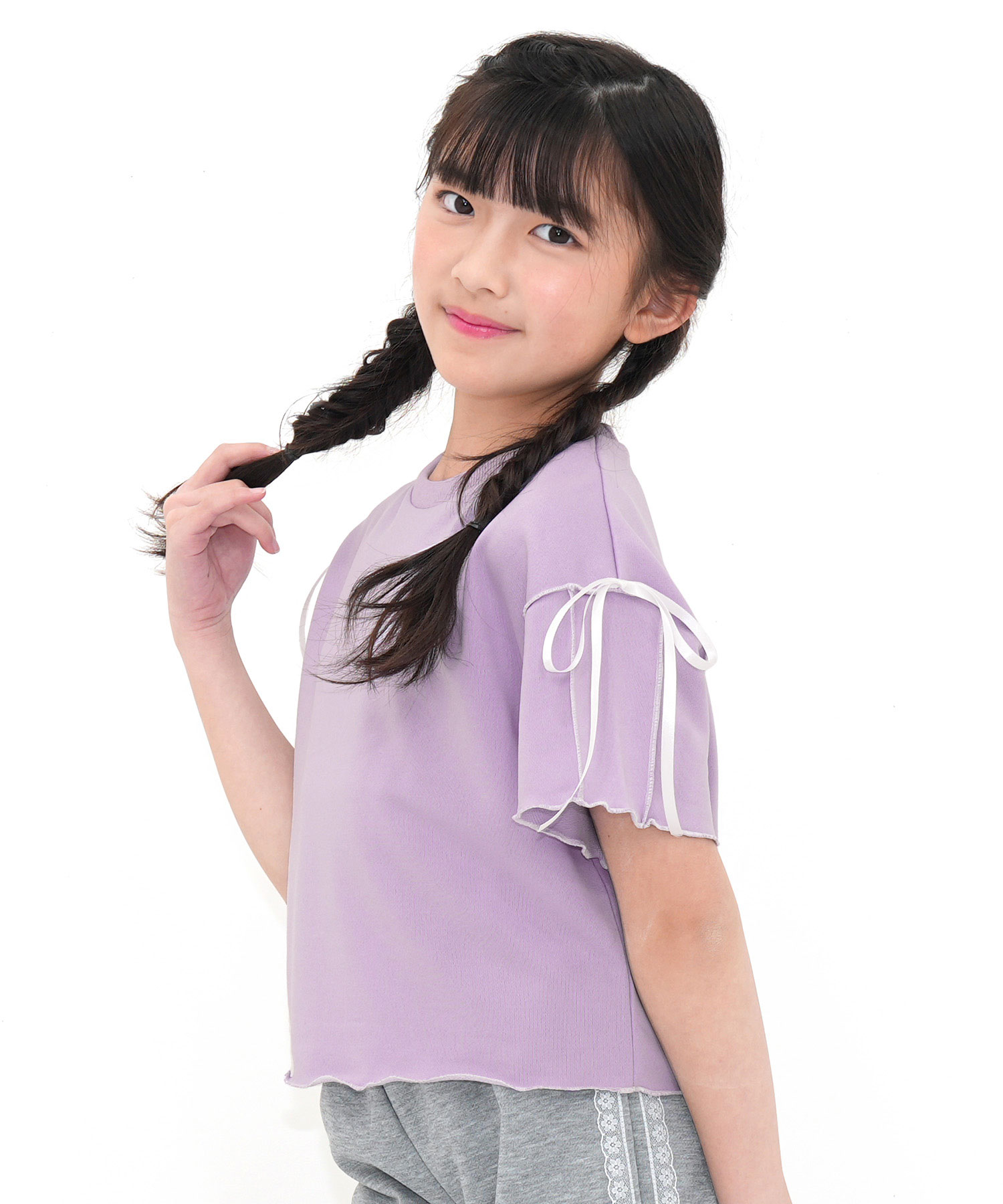 Bee des Bee 【夏物TIMESALE】 クロップド丈リボンメロウトップス T