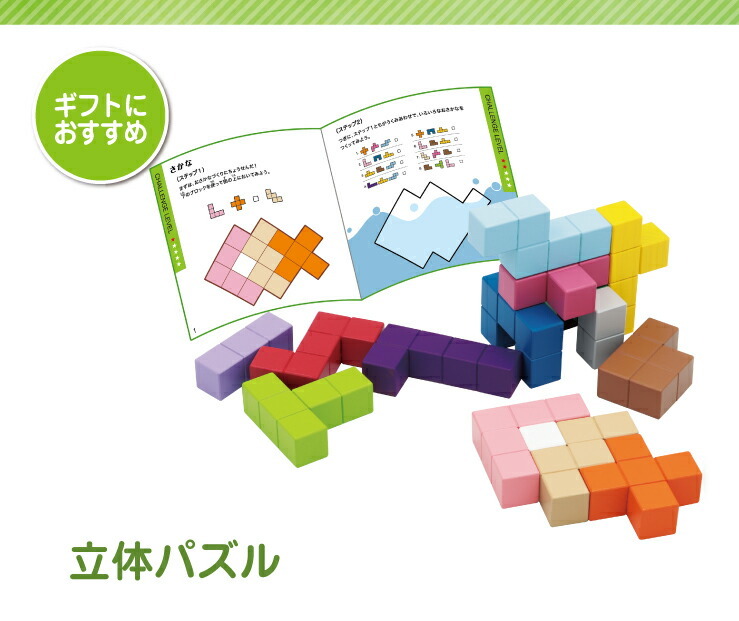 木のおもちゃ 知育玩具 立体パズル つみき 積木 ブロック ベビー