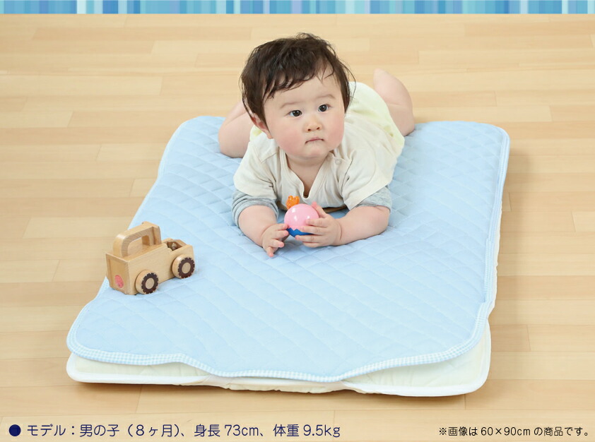接触冷感で、暑がりな赤ちゃんもご機嫌　ひんやりキルトパッド
