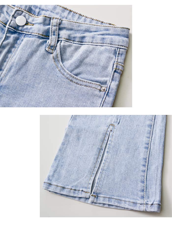 KOEISTORE デニムパンツ レディース 春 夏 春夏 黒 白 フレア