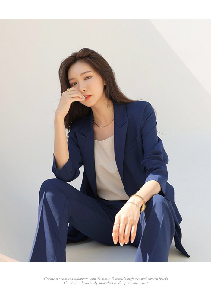 セットアップ レディース スーツ 春 夏 春夏 2点セット 紺 ジャケット 