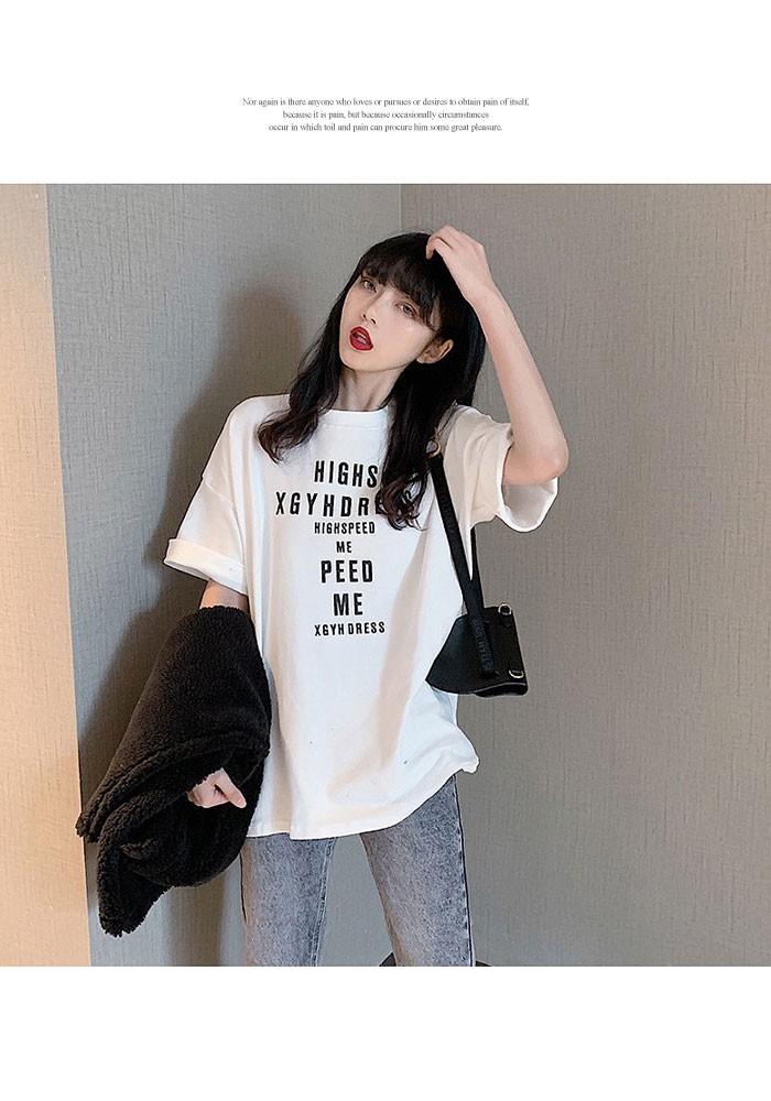 tシャツ レディース 春 夏 春夏 白 半袖 ロゴ カットソー Uネック