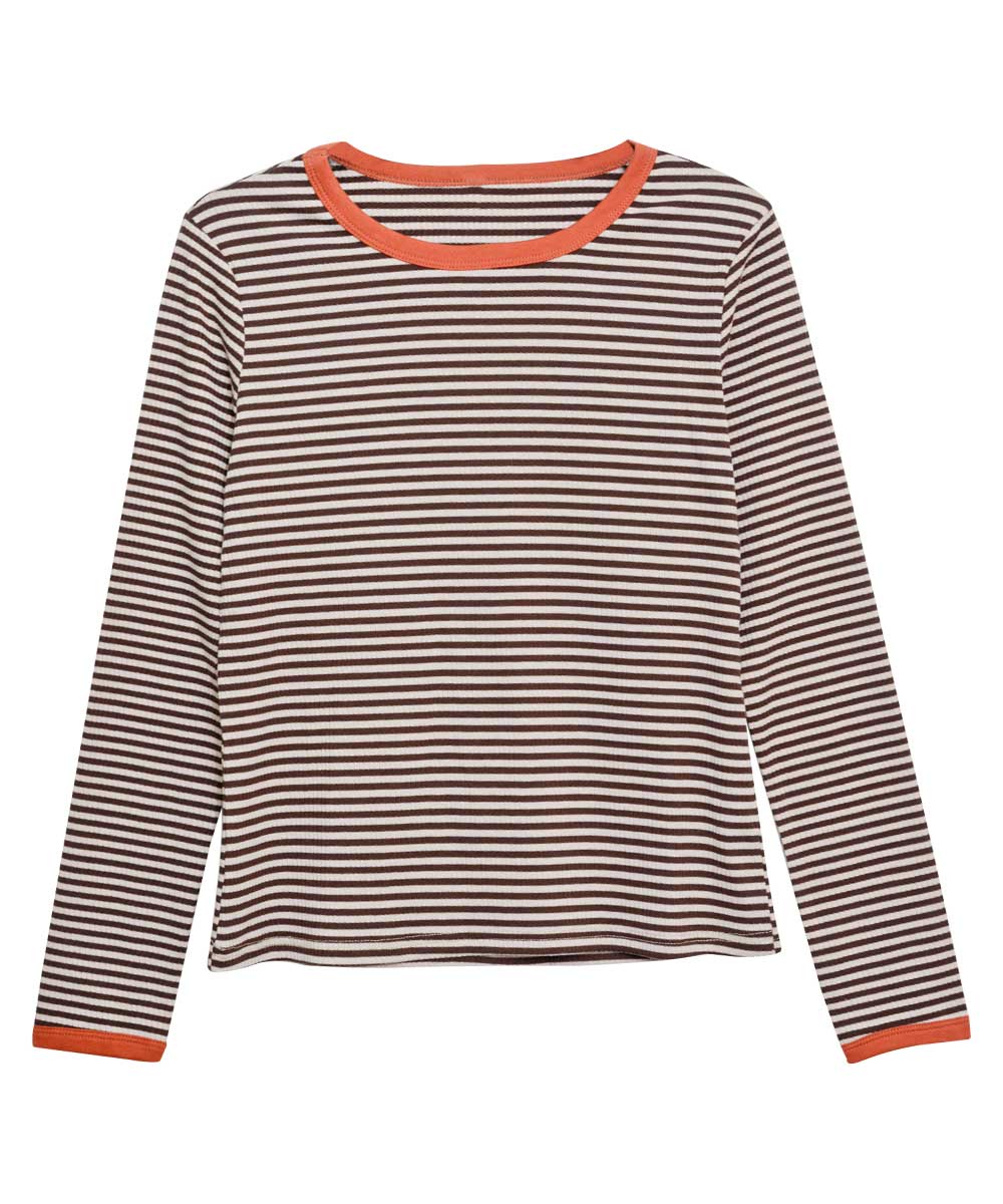 5分袖ボーダー切り替えニットチュニック【LE TRICOT PERUGIA