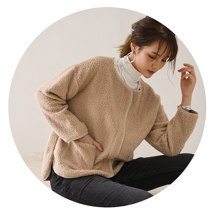 KOEISTORE ジャケット レディース 春 夏 春夏 黒 ボアジャケット