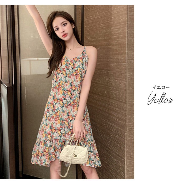 KOEISTORE ワンピース レディース 春 夏 春夏 黒 花柄ワンピ KOEISTORE ワンピース レディース 春 夏 春夏 黒 花柄ワンピ