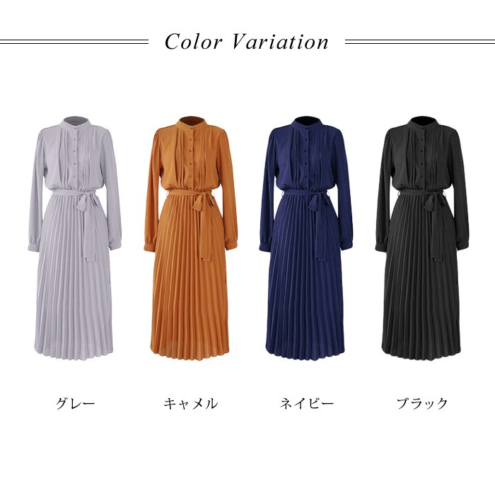 KOEISTORE ワンピース レディース 春 夏 春夏 黒 プリーツ