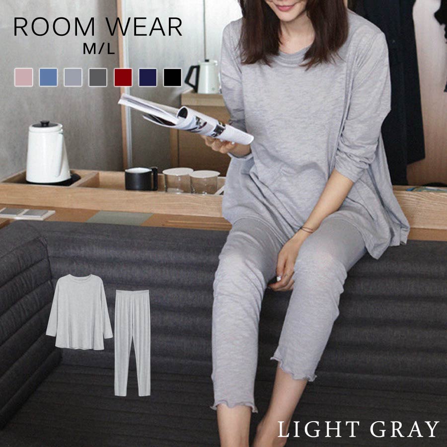KOEISTORE ルームウェア レディース 上下セット 部屋着 秋 冬 秋冬 黒