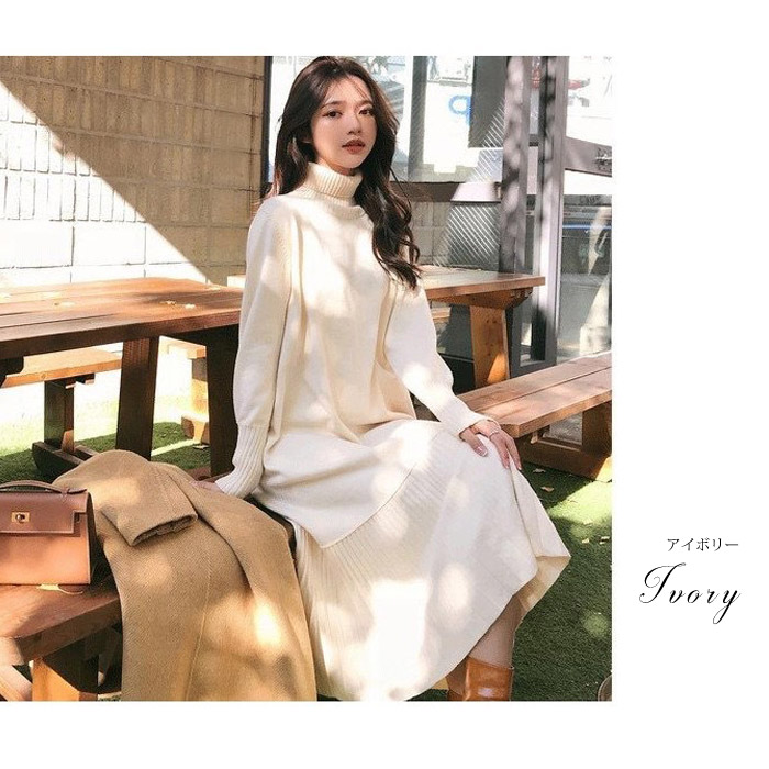 KOEISTORE ワンピース レディース 春 夏 春夏 黒 ニットワンピ