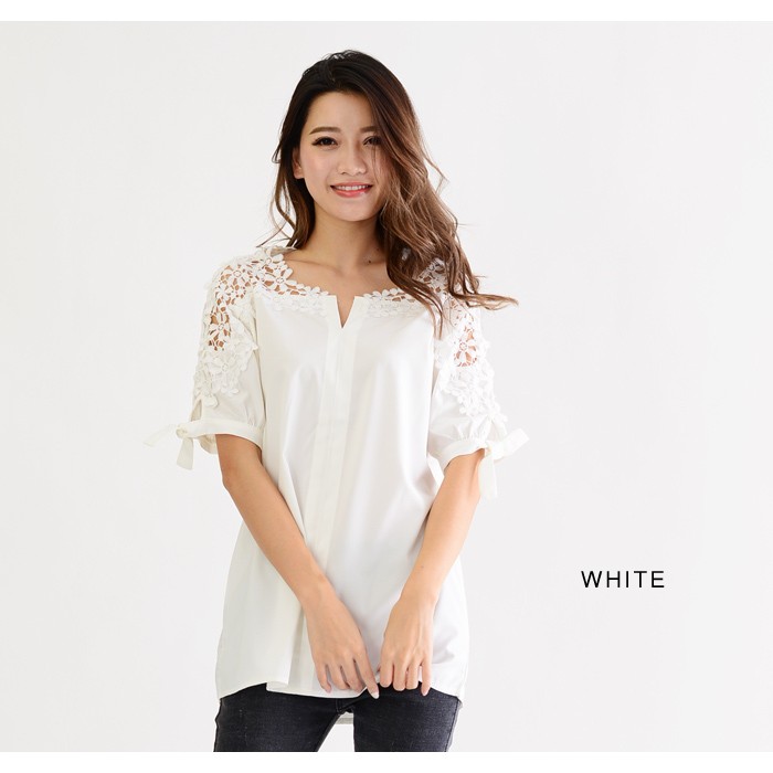 KOEISTORE シャツ ブラウス 半袖 レディース レース 袖