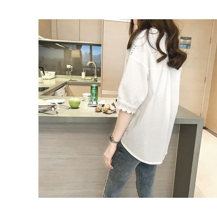 KOEISTORE ブラウス レディース 春 夏 春夏 白 トップス Vネック