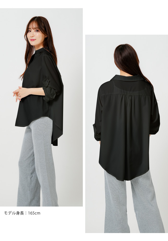 KOEISTORE ブラウス レディース 秋 冬 秋冬 黒 白 スキッパー