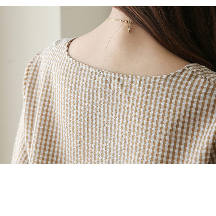 KOEISTORE ブラウス レディース 春 夏 春夏 黒 ギンガムチェック