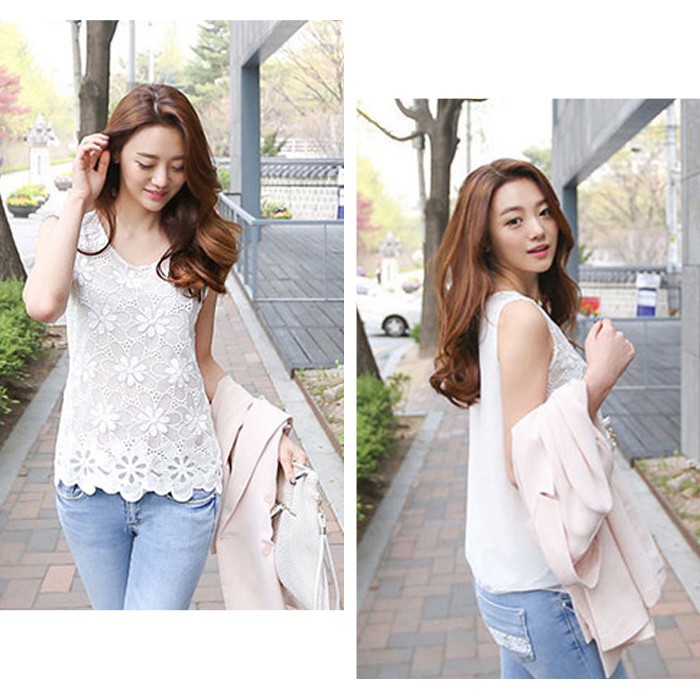KOEISTORE チュニック レディース 春 夏 春夏 白 レース