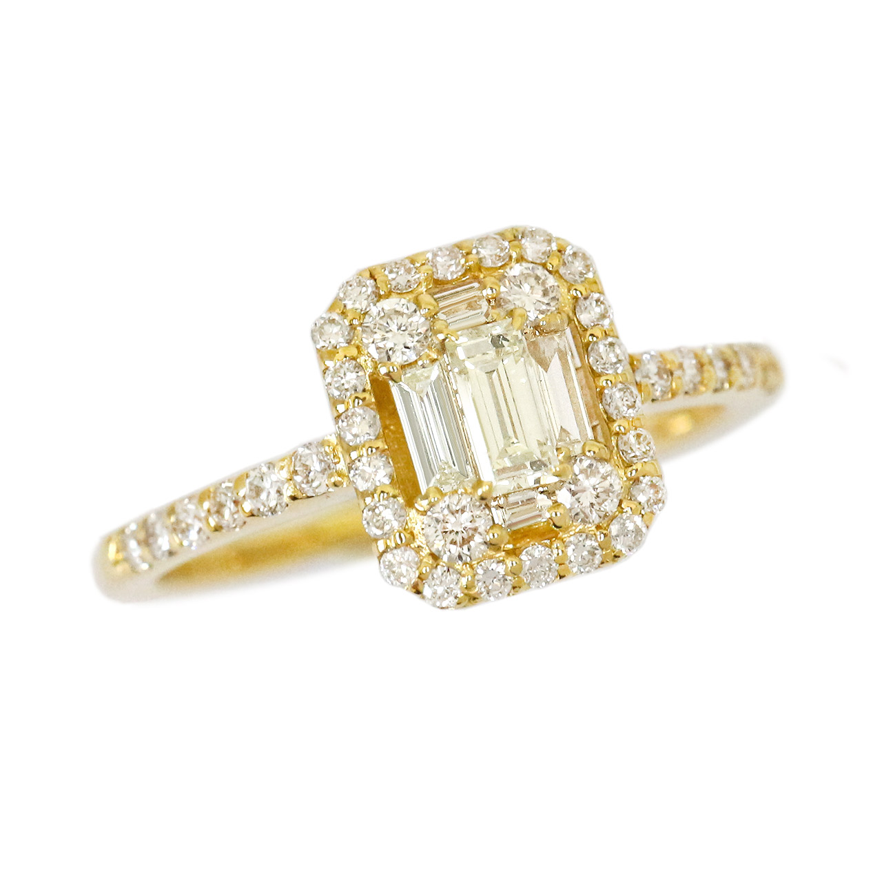 ダイヤモンド リング 指輪 レディース 0.5ct k18 18金 18k イエロー