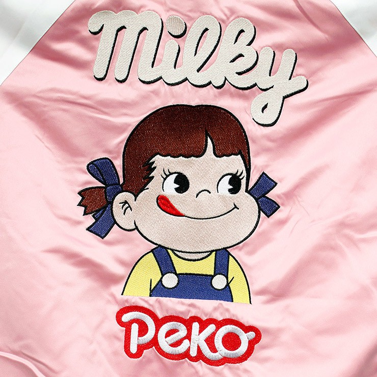送料無料 ペコちゃん スカジャン メンズ 大きいサイズ サテン
