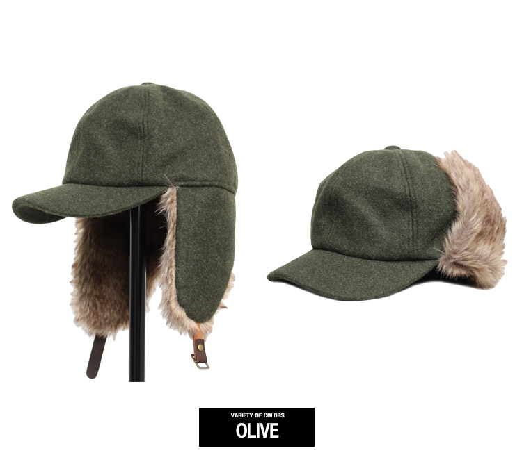 新品　auralee 耳当て付き メルトンキャップ　ニット キャップ ハット 新品 auralee 耳当て付き メルトンキャップ ニット キャップ ハット