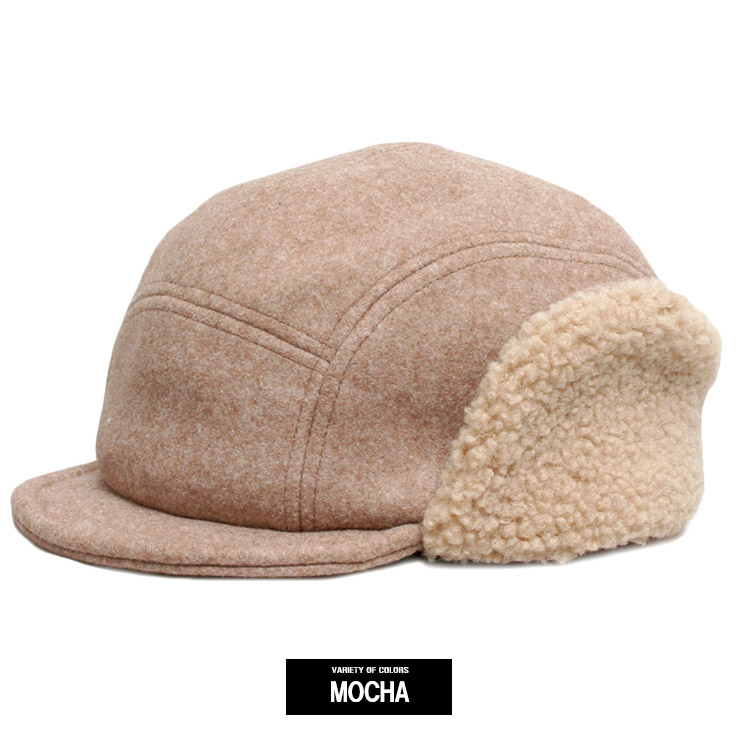 送料無料 メルトン イヤー ボア キャップ メンズ 耳当て付き サイズ