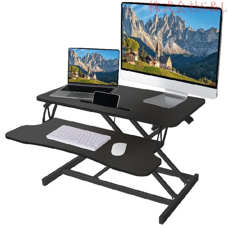 ERGOMAKER スタンディングデスク 卓上 昇降式 キーボードトレイ付き Amazon | ERGOMAKER スタンディングデスク 卓上 幅55CM 高さ調節