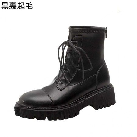 本革 編み上げブーツ レースアップブーツ ショートブーツ レディース