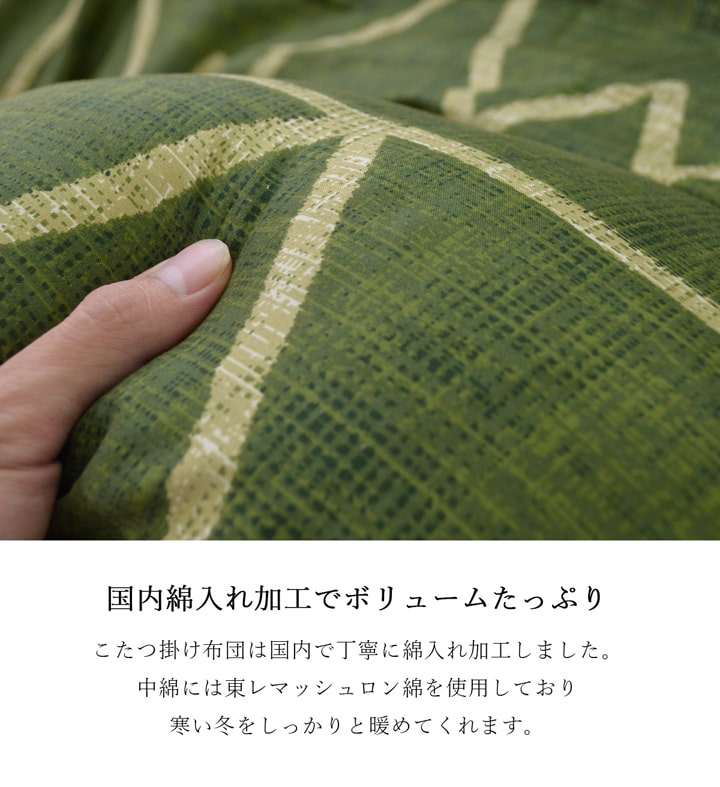 フォルム こたつ布団セット 掛敷セット カジュアル 幾何柄 洗える