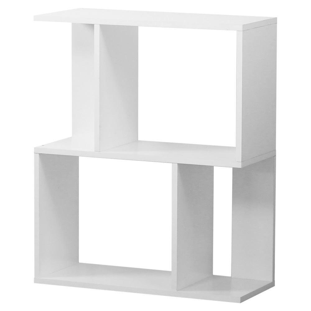 オープンラック 2段 白 木製 カラーボックス おしゃれ s字 ラック