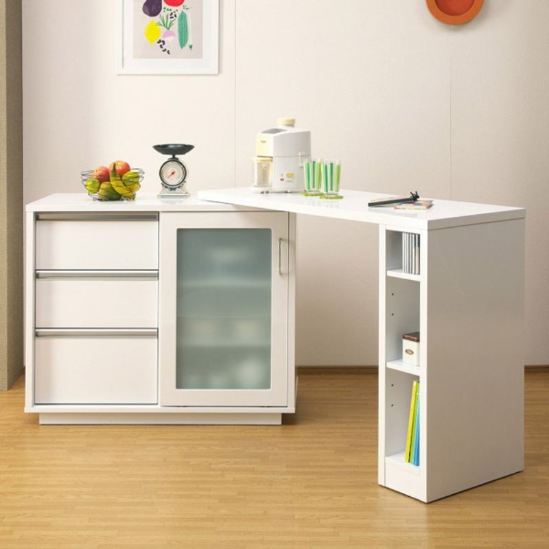 送料無料 ミーズ 120 カウンター ラック付 幅120×奥行45×高さ86cm