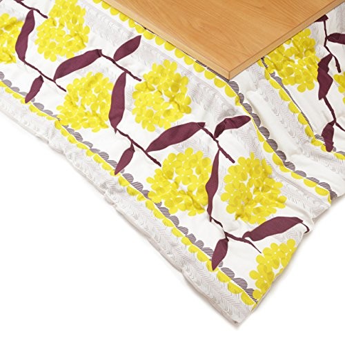 送料無料 大判サイズ 継脚付きフラットヒーター フラットディレット 180x80cm+国産北欧柄こたつ布団 2点セット_2