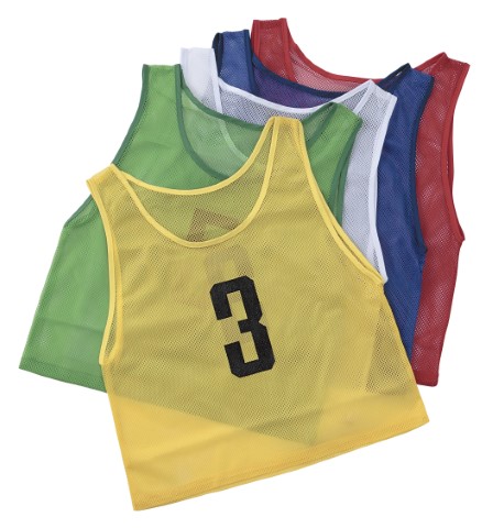 三和体育 ナンバー付メッシュビブスLサイズ(枚)黄 学校 体育用品 送料