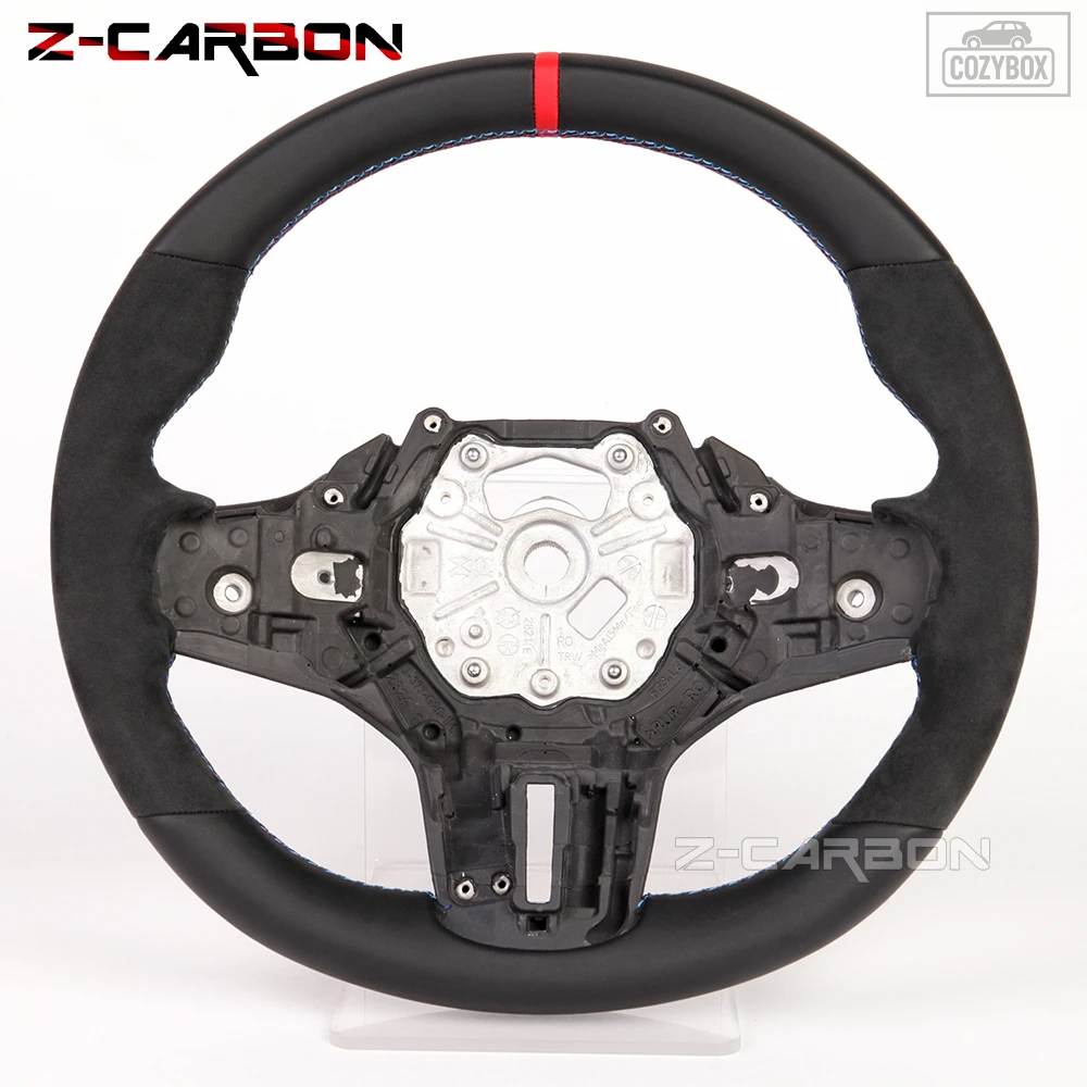 並行輸入品 アルカンターラ ステアリングホイール BMW G20 G30 G20 G29 F40 F44 G01 フルレザー アルカンターラレザー レーシング スポーツホイールの画像