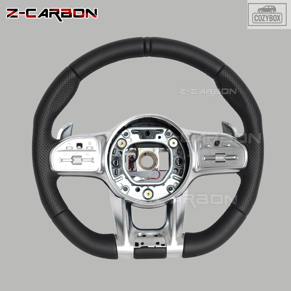 並行輸入品 メルセデス ベンツ AMG W205 W204 W177 W213 C63 E63 S63 CLA CLS A B C E W212 W213 フルレザーカー ステアリングホイール カーアクセサリー_1