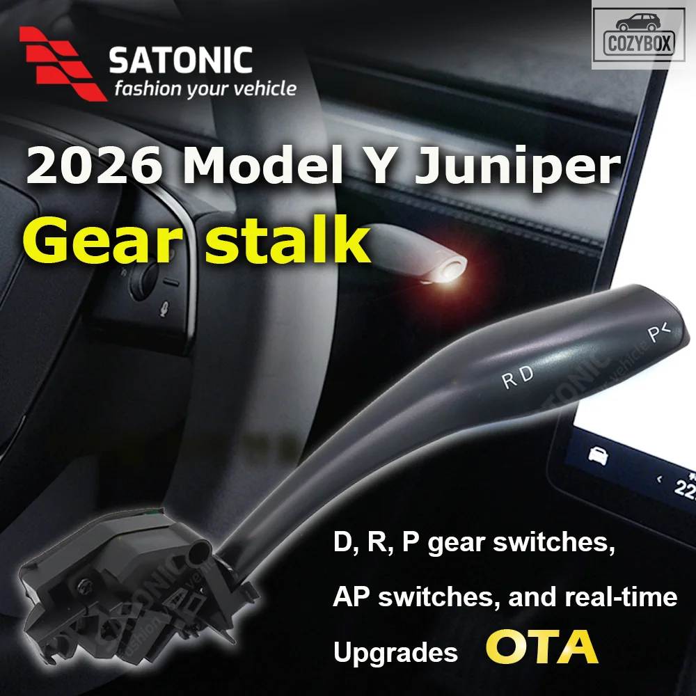 並行輸入品 SATONIC V3 ギア シフター ハンドバー ストーク テスラ モデルY ジュニパー ? OEM スタイル プラグプレイ | スムーズなパーキングと運転 制御の画像