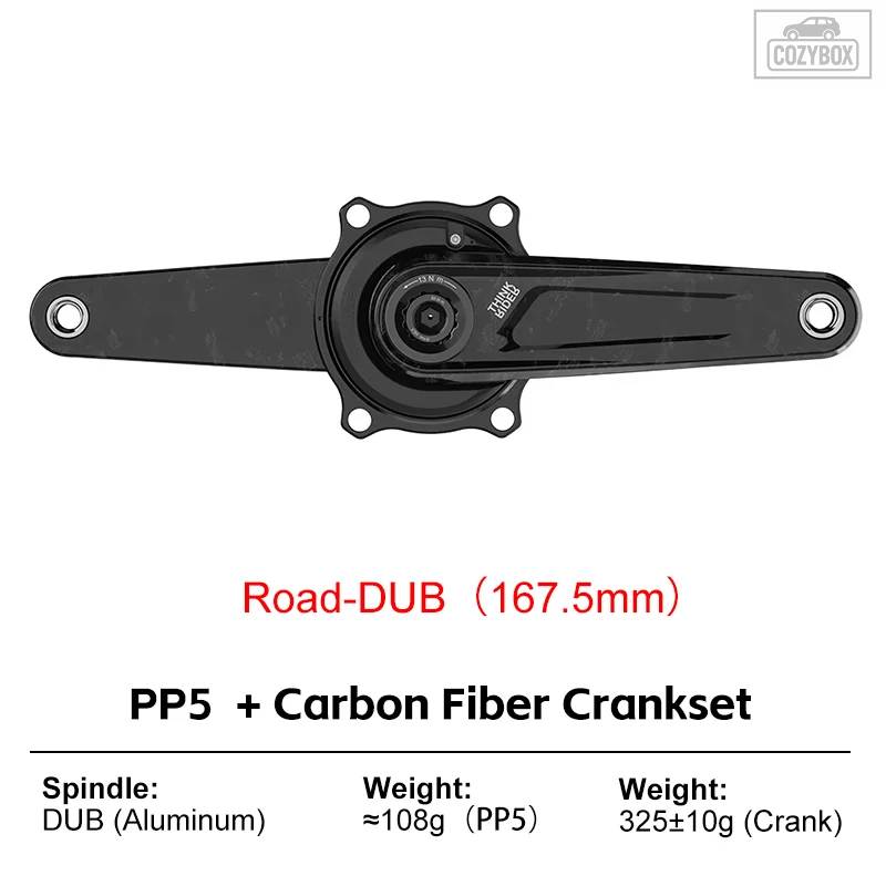 ThinkRider PP5 【新品】パワーメーター クランクセット 170mm 並行輸入品 THINKRIDER PP5 カーボン スパイダー パワーメーター