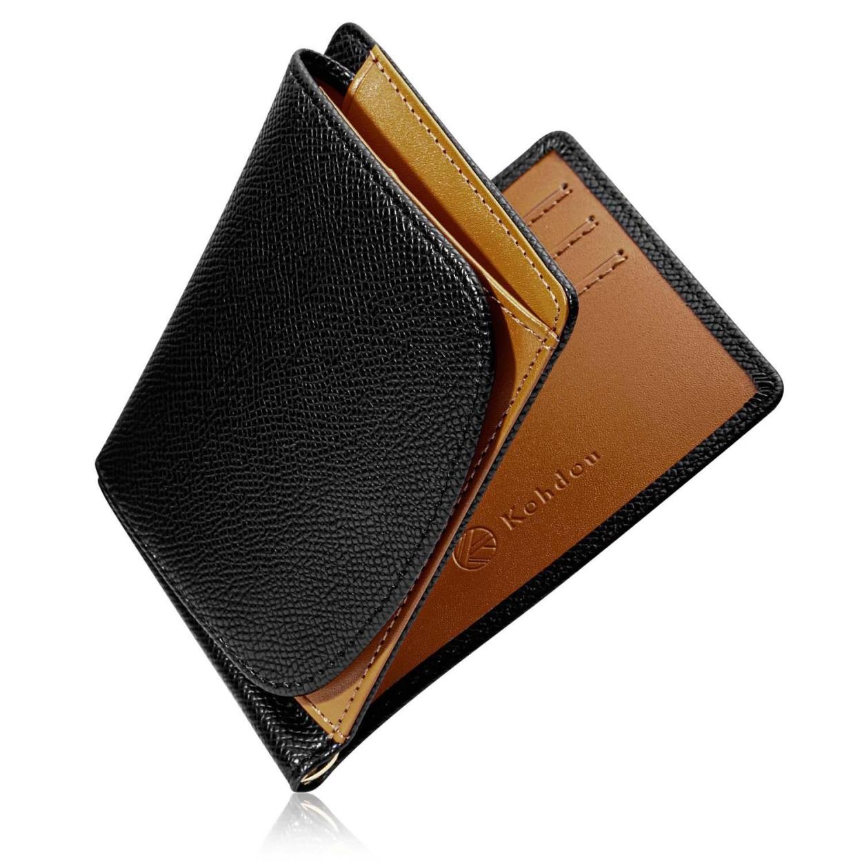 マネークリップ 小銭入れ付き 薄い 財布 二つ折り 薄い財布 小さい財布