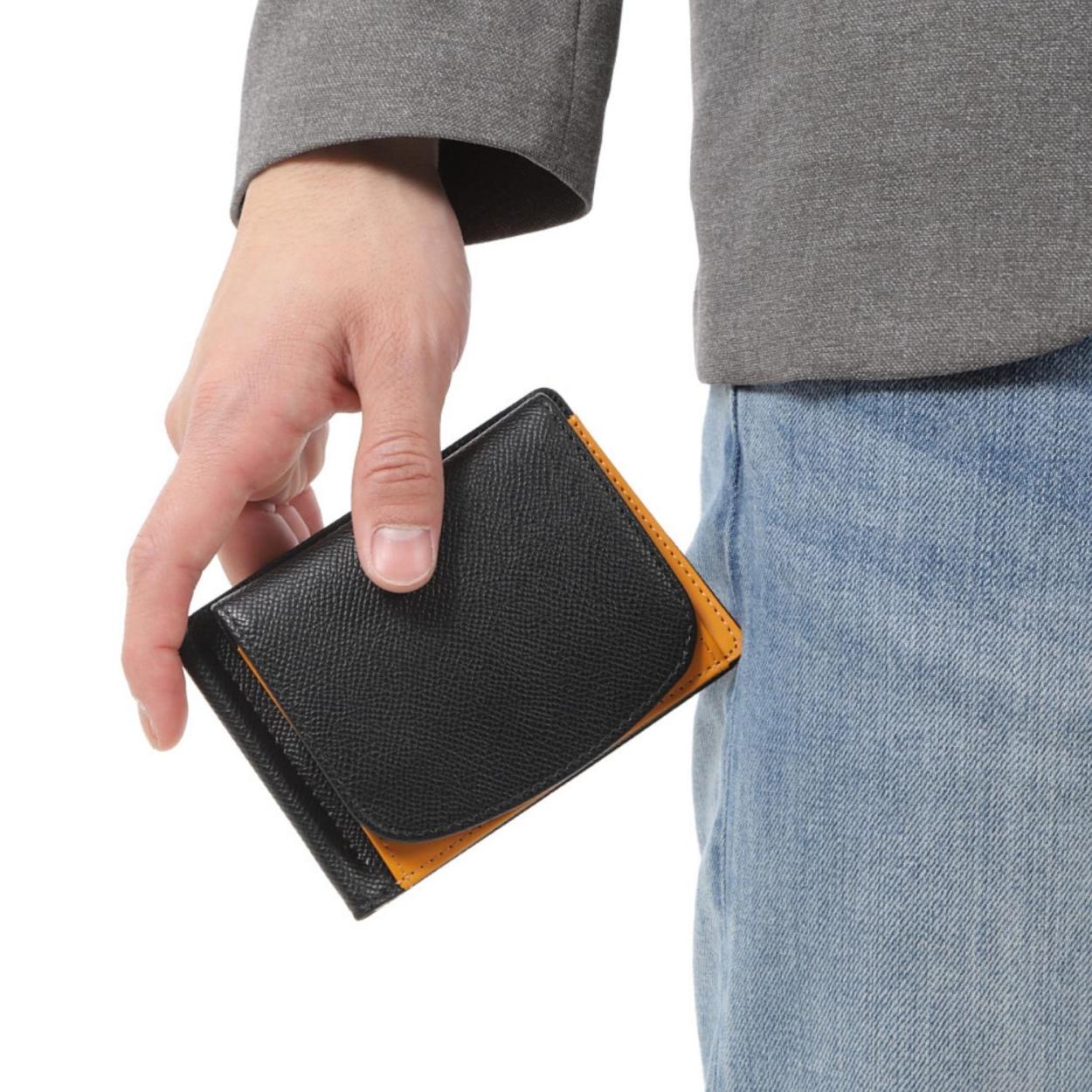 マネークリップ 小銭入れ付き 薄い 財布 二つ折り 薄い財布 小さい財布