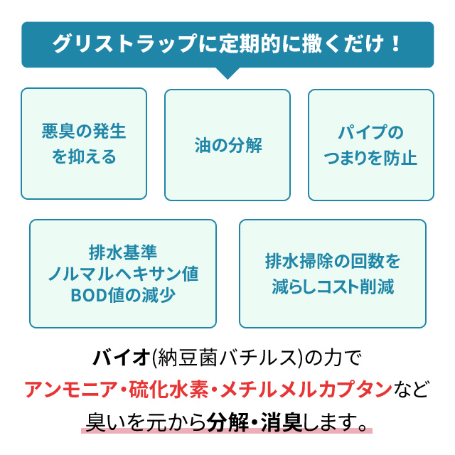 グリストラップ 清掃 消臭 業務用 油汚れ 洗剤 バイオミックス 300g