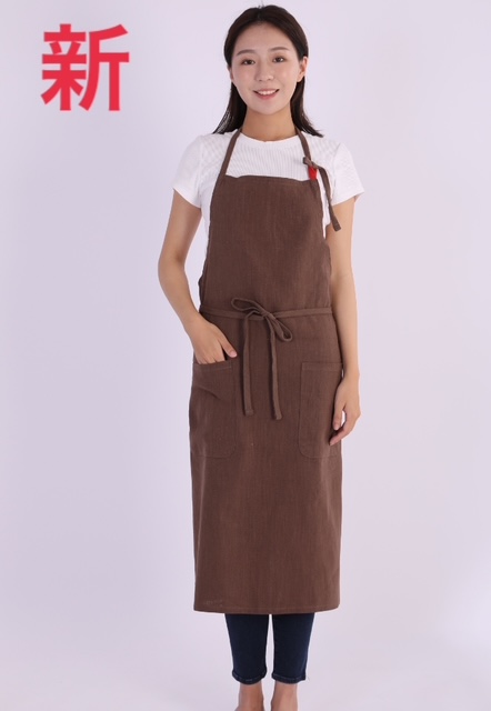 エプロン リネン リネンエプロン 麻 綿 首掛け シンプル カフェ