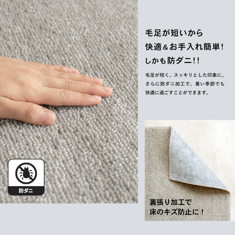 コーナン オリジナル LIFELEX 防ダニカーペット 江戸間約4．5