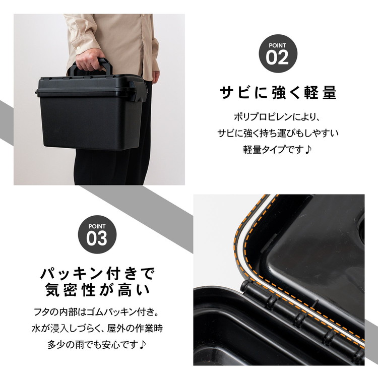 ◇コーナンオリジナル 縦に開く工具ケース PAKB02