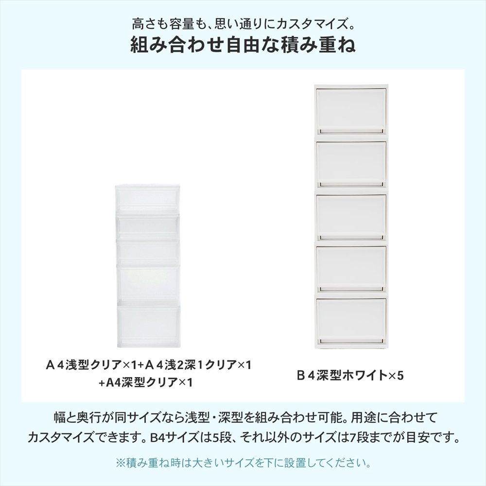 組み合わせ自由な積み重ね