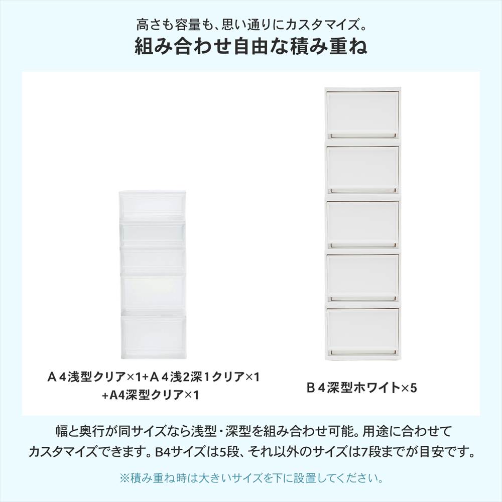 組み合わせ自由な積み重ね