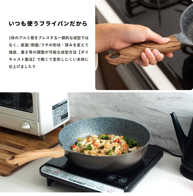 ◇LIFELEX(ライフレックス） フライパン 28cm 深型 IH