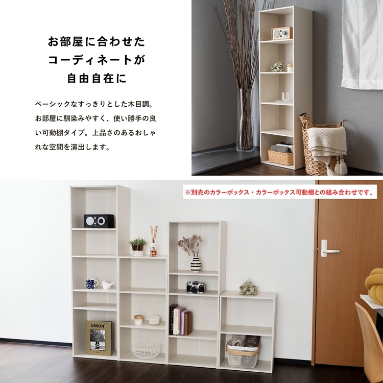 ５段カラーボックス可動棚 ｗｗｈ カラーボックス 独特な店 多目的棚 ラック おしゃれ 収納