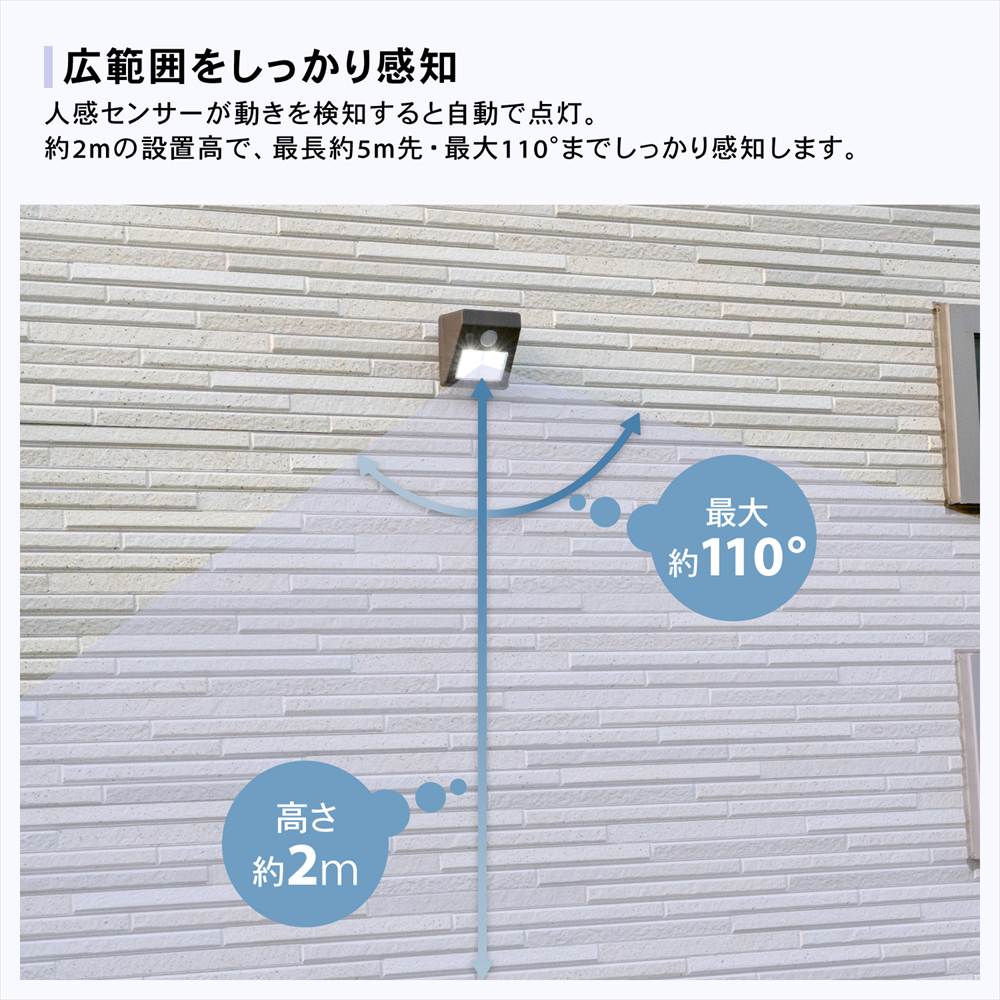センサーライト ドア用 人感センサー 電池式 ブラウン 玄関 LEDライト
