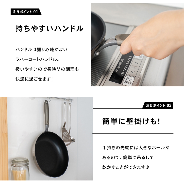 ◇コーナン オリジナル LIFELEX 圧縮フッ素コートこびりつきにくい