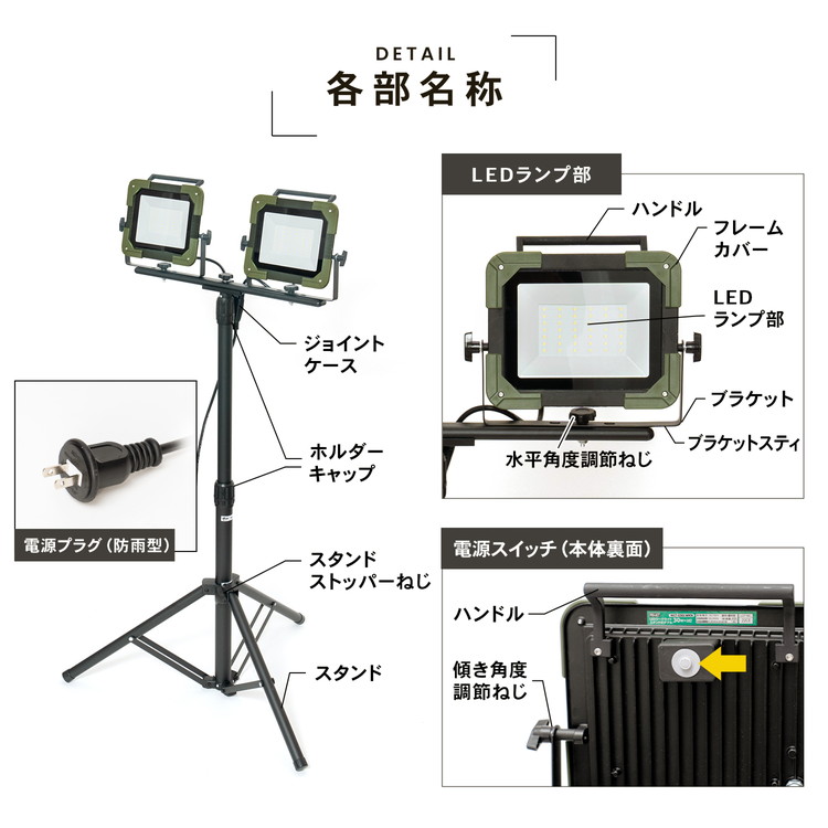 コーナン オリジナル PROACT LEDワークライト30W×2灯 WLT