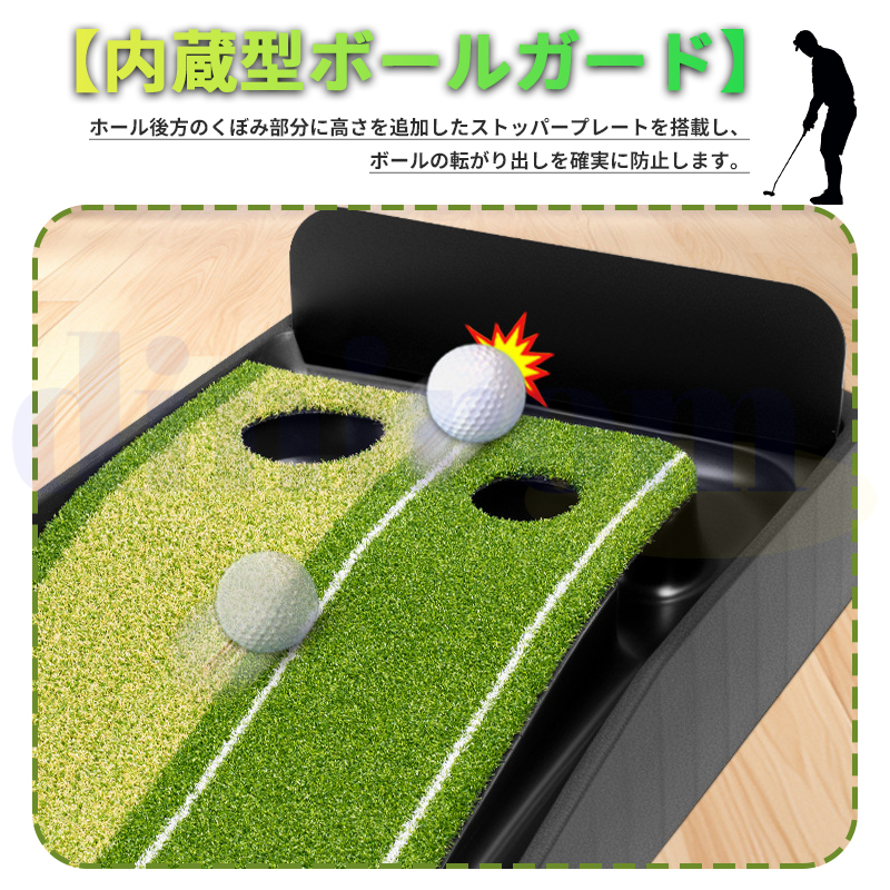 ゴルフ 自動返球機能付き パター練習マット 2.5M/3M 室内 屋外 屋内