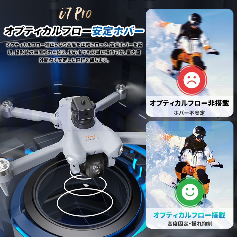 ドローン カメラ付き GPS 障害回避 50倍ズーム 4K HDR 美顔 90°調節