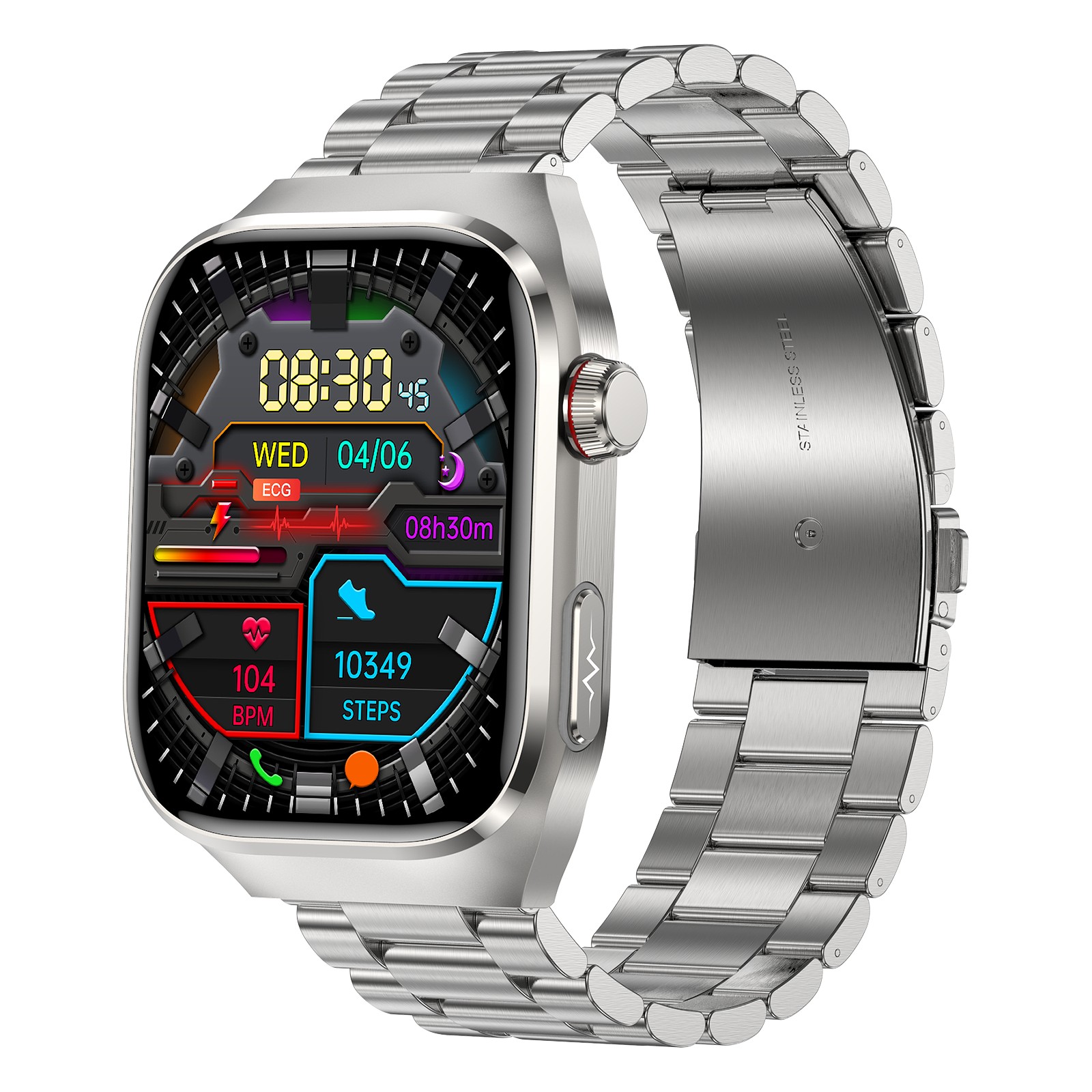 【50％OFFセール開催中】スマートウォッチ Bluetooth通話 心拍数 血中酸素 ケットウ値 血圧 歩数計 睡眠管理 Line着信通知 体温 日本製センサー 生理管理 爆買 | ブランド登録なし | 08