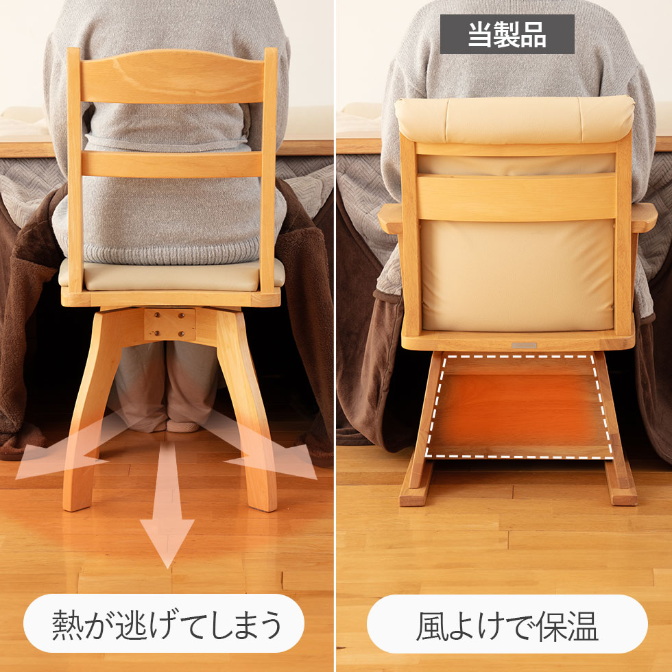 【メーカー公式】24年製 ダイニングこたつ用回...の詳細画像2