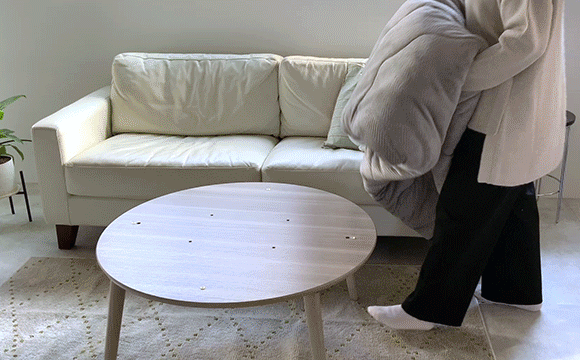 女性でも簡単に組み立てできます。